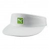 Visera de golf Puma blanca y logo verde ajustable gorra de golf