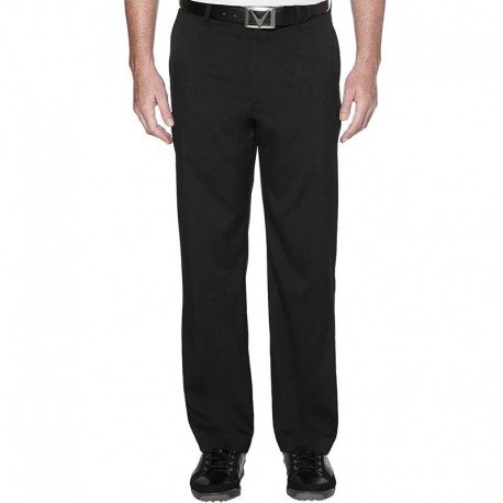Pantalón de golf Callaway W32-I30 Chev negro algodón flat front solid pants