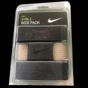 Cinturón de golf Nike 3-Pack tres unidades Negro/Khaki/Gris Hebilla Negra Talla Ajustable hasta 42