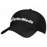Gorra de golf TaylorMade S/M negra performance cage fitted hat