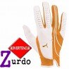 Guante golf Puma ZURDO XL Extra grande Blanco y Naranja Form Strip Performance Cuero cabretta