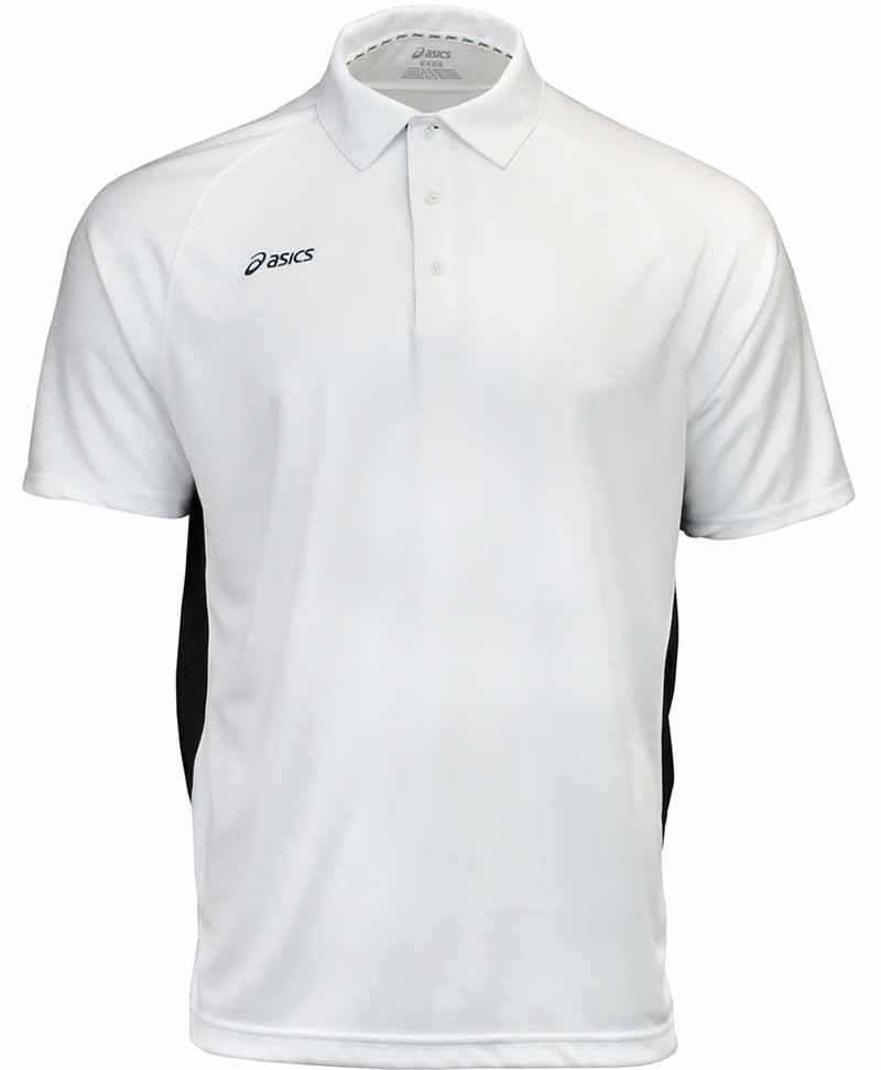 Camiseta de golf asics blanco y negro Corp 01