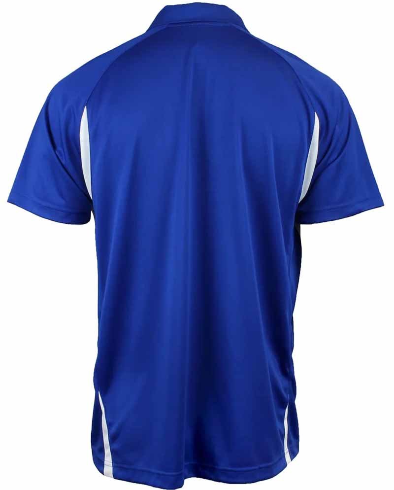 Camiseta de golf asics azul royal y blanco resolution polo 02