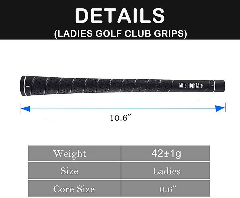Grip palos de golf MHL negro dama 03